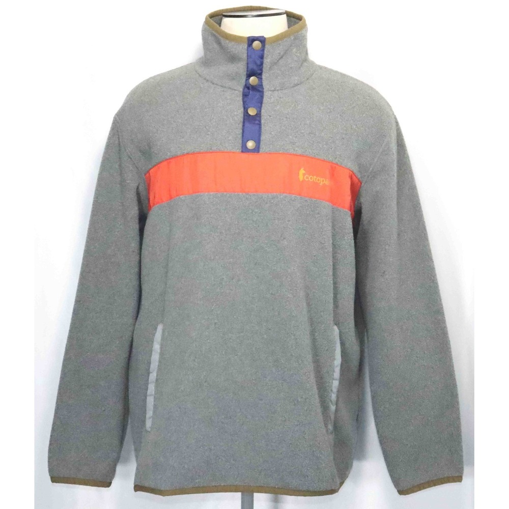 NWT Cotopaxi Teca Gray Snap Fleece Pullover Volcanic Action Mens Size XL